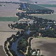 aerial view of Delta Old River