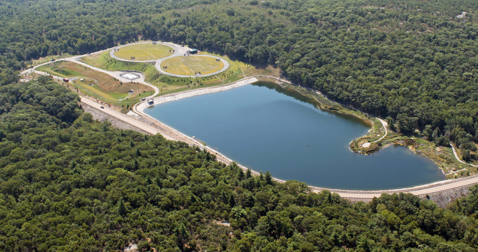 aerial view of body of water amidst trees