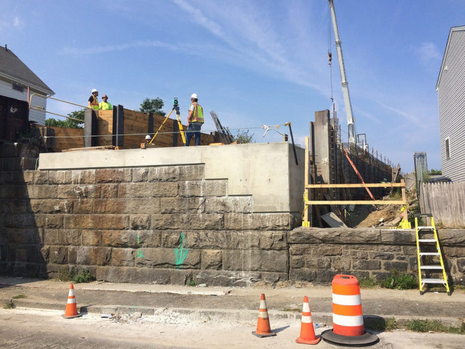 Brownell Street Bridge construction