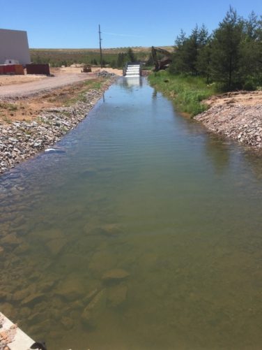 stream between rock shore