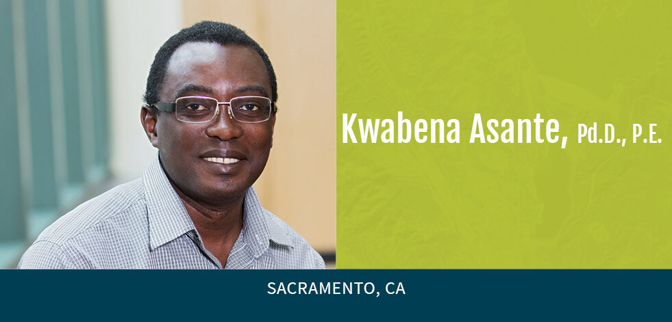 photo of Kwabena Asante with green background