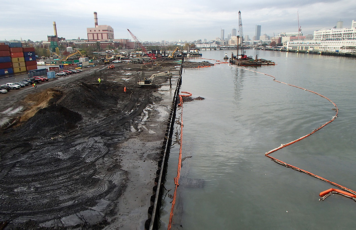 Aerial view of port