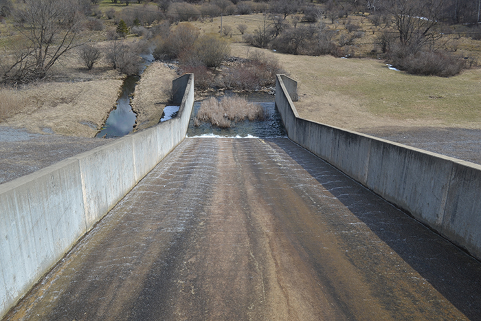 View Down a Dam