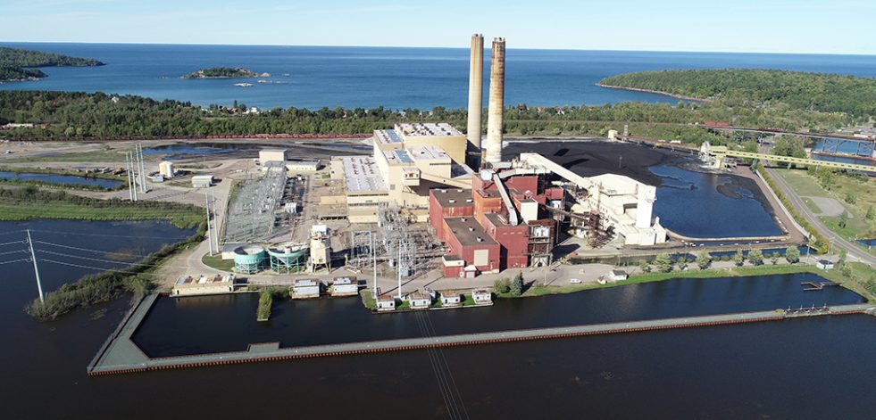 Aerial photo of coal facility