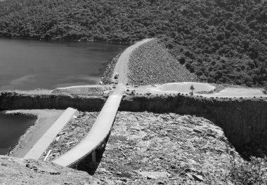 Aerial View of Hell Hole Dam Core Raise
