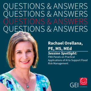 Q&A Graphic with Portrait of Rachael Orellana