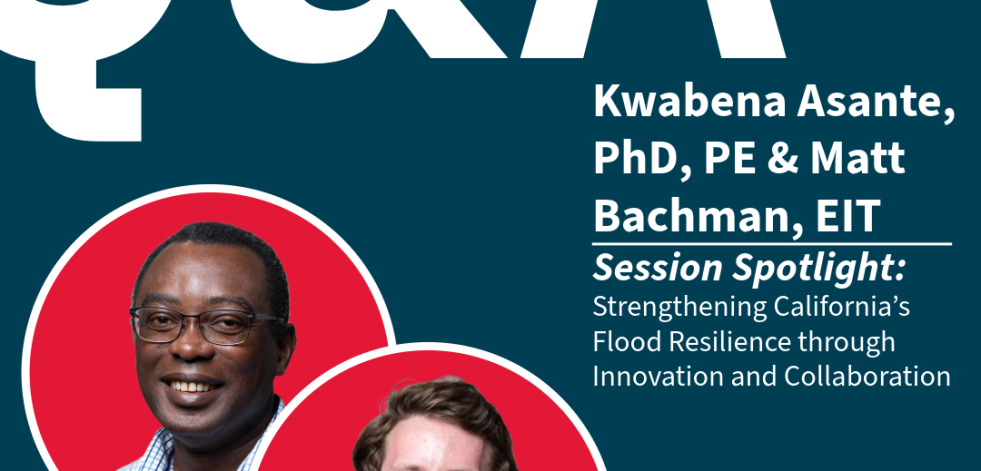 Q&A Graphic with Portrait of Kwabena Asante and Matthew Bachman